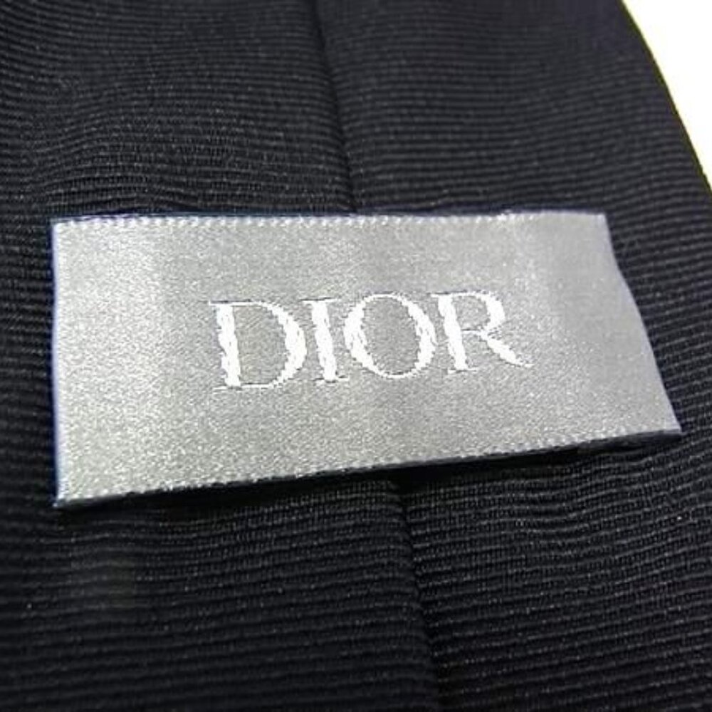 Dior 98% Silk And 1% Polyester Tie Black Fs2223 - Picture 3 of 7